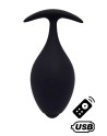 BABA, Plug vibrant anal noir USB, avec télécommande - BQ131BLK