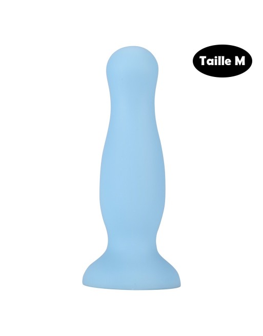 Plug anal ventouse bleu pastel taille M - A-001-M-BLU Plug anal ventouse bleu pastel taille M - A-001-M-BLU