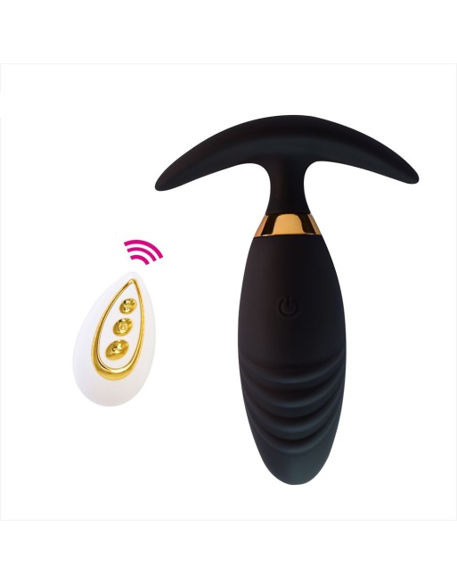 Plug anal vibrant avec télécommande -TOD-064BLK Plug anal vibrant avec télécommande -TOD-064BLK