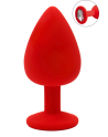 Plug rouge bijou cristal Large - DB-RY069CRED