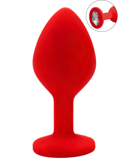 Plug rouge bijou cristal Medium - DB-RY068CRED Plug rouge bijou cristal Medium - DB-RY068CRED