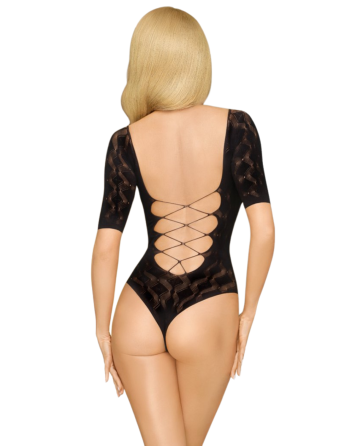 Body noir manche trois quart Salute me - PH0114BLK