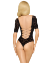 Body noir manche trois quart Salute me - PH0114BLK