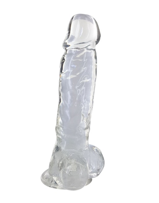 Gode jelly transparent ventouse taille XL 22cm - CC570125 Gode jelly transparent ventouse taille XL 22cm - CC570125