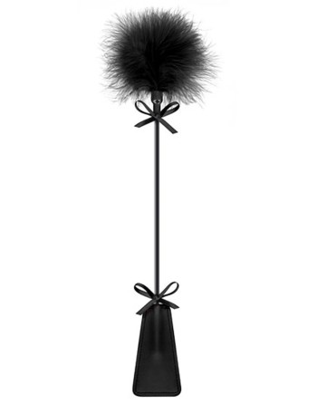 Cravache noire bdsm avec plumeau - CC5700770010