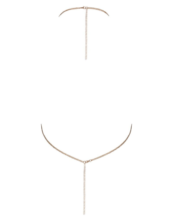 Top bijou doré à chaînes  strass - R24505266001