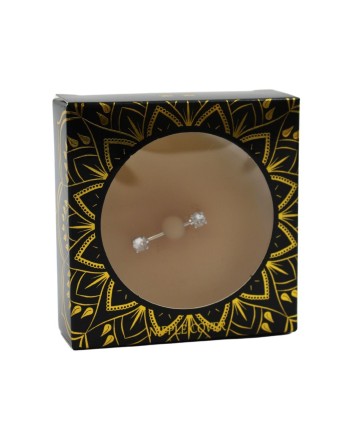 Paire de cache-tétons piercing barre faux diamant peau claire - XP001C