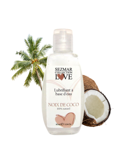 Lubrifiant à base d'eau 100% naturel Noix de Coco 90 ml - SEZ087 Lubrifiant à base d'eau 100% naturel Noix de Coco 90 ml - SEZ087