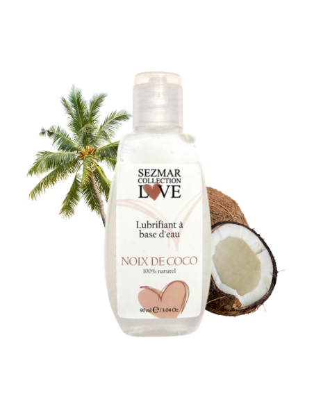 Lubrifiant à base d'eau 100% naturel Noix de Coco 90 ml - SEZ087