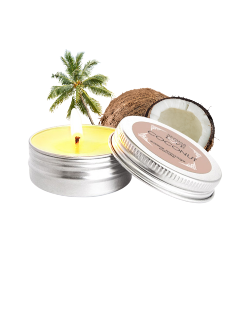Mini Bougie de massage Noix de coco 30ml 100% naturelle - SEZ077
