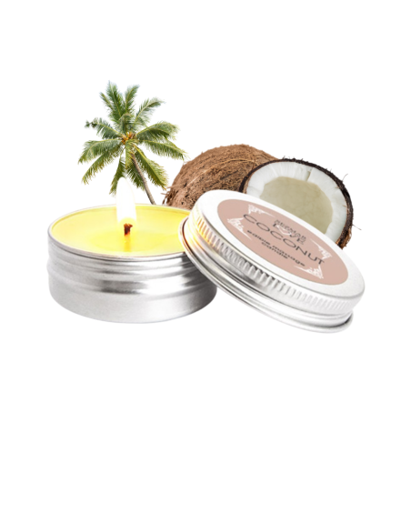Mini Bougie de massage Noix de coco 30ml 100% naturelle - SEZ077