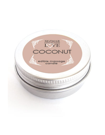Mini Bougie de massage Noix de coco 30ml 100% naturelle - SEZ077