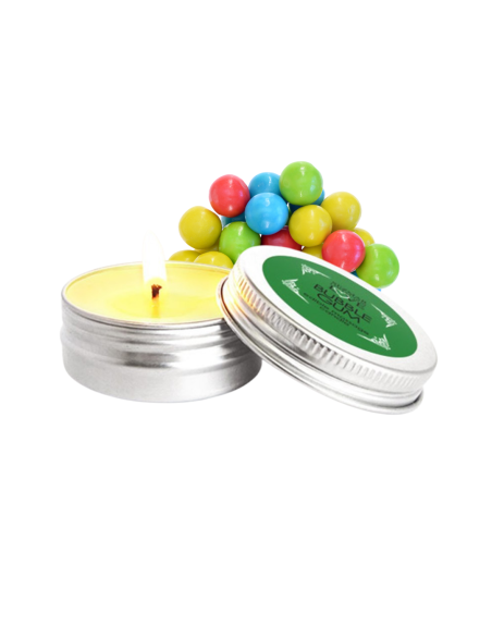 Mini Bougie de massage Bubble Gum 30ml 100% naturelle  - SEZ0066