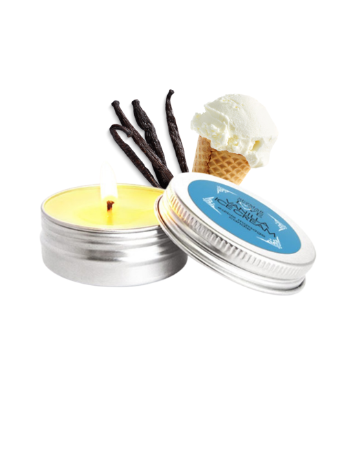 Mini Bougie de massage glace vanille 30ml 100% naturelle - SEZ070