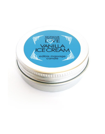 Mini Bougie de massage glace vanille 30ml 100% naturelle - SEZ070