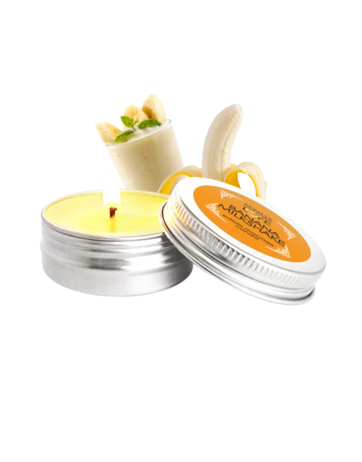 Mini Bougie de massage milshake banane 30ml 100% naturelle - SEZ073