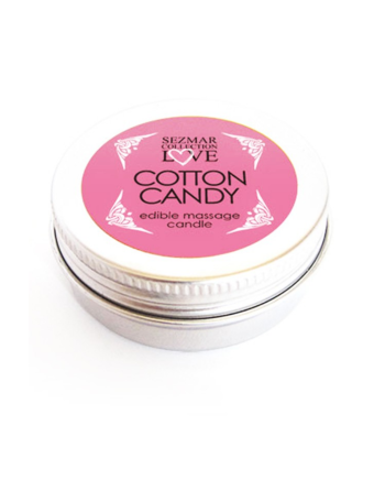 Mini Bougie de massage barbe à papa 30 ml 100% naturelle - SEZ071