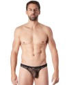 String noir sexy filet irrégulier fétichiste - LM810-57BLK