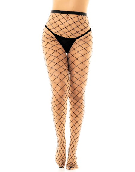 Collant large maille noire - MAL1106BLK
