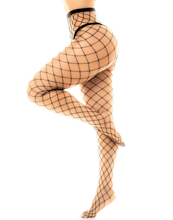 Collant large maille noire - MAL1106BLK