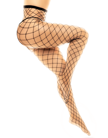 Collant large maille noire - MAL1106BLK