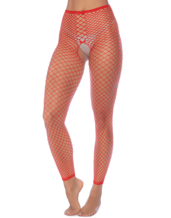2 en 1 Top ou pantalon en résille rouge - MAL1120RED
