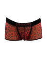 Boxer en résille imprimé léopard rouge - LM2501-67RED