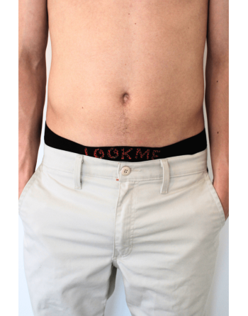 Boxer en résille imprimé léopard rouge - LM2501-67RED