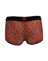 Boxer en résille imprimé léopard rouge - LM2501-67RED