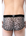 Boxer en résille imprimé léopard gris - LM2501-67GREY