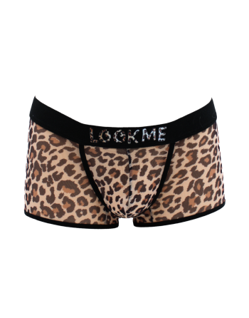 Boxer en résille imprimé léopard - LM2501-67LEO