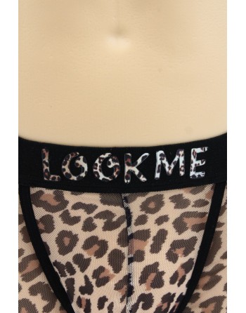 Boxer en résille imprimé léopard - LM2501-67LEO