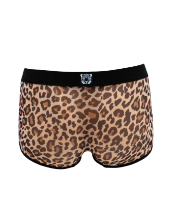 Boxer en résille imprimé léopard - LM2501-67LEO