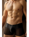 Boxer noir rayé opaque et transparent - LM2906-67BLK