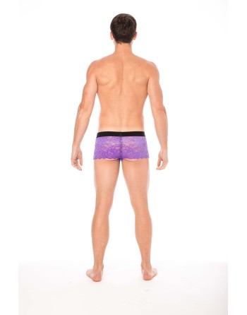 Boxer violet en dentelle délicate - LM2006-67PUR