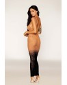 Robe bodystocking avec motifs zèbre, aux couleurs cuivrées - DG0488BKC