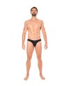 Slip noir rayé opaque et transparent - LM2906-61BLK
