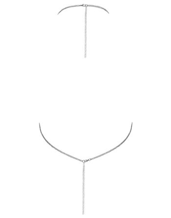 Top métallisé argenté à chaînes - R24504966001