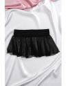 Mini jupe noire en résille transparente Stella - LSN3