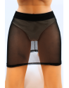 Jupe noire en résille transparente Maya - LSN1