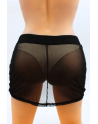 Jupe noire en résille transparente Maya - LSN1
