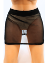 Jupe noire en résille transparente Maya - LSN1