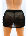Jupe noire en résille transparente Maya - LSN1