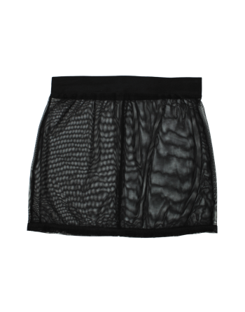 Jupe noire en résille transparente Maya - LSN1
