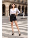 Jupe Courte Noire Mia - Élégante & Sexy