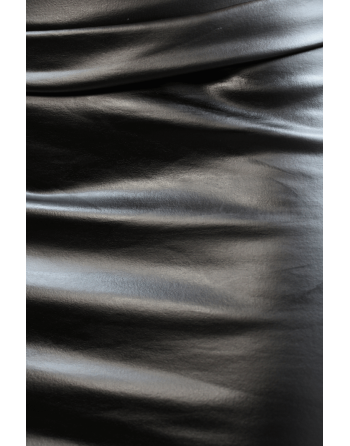 Mini Jupe Noire Sifia – Simili Cuir Mat & Glamour