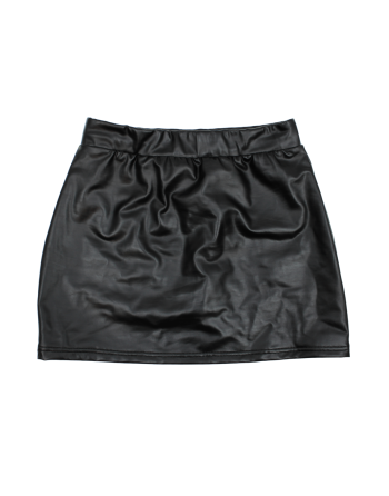Mini Jupe Noire Sifia – Simili Cuir Mat & Glamour