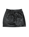 Mini Jupe Noire Sifia – Simili Cuir Mat & Glamour