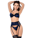 Ensemble 3 Pièces Velour Floral Mapalé – Séduction et Raffinement