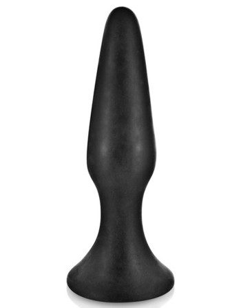 Plug anal noir 12.5cm avec ventouse